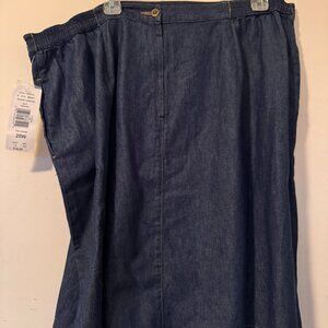 NEW with tags denim jean skirt Plus size 20W Madison Daley